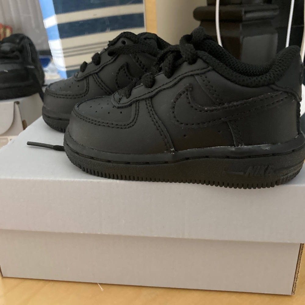 Toddler Black Air Force Ones
